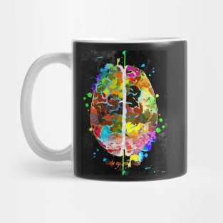 Human Brain Black Mug